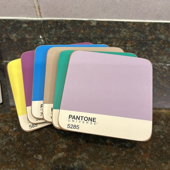 NWT Pantone Color Cork Coaster Set - Picture 2 of 5